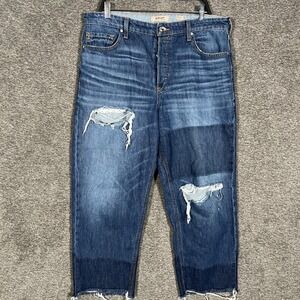 Ariat Jeans Womens 33 (36x26) High‎ Rise Jazmine Straight Distressed Button Fly